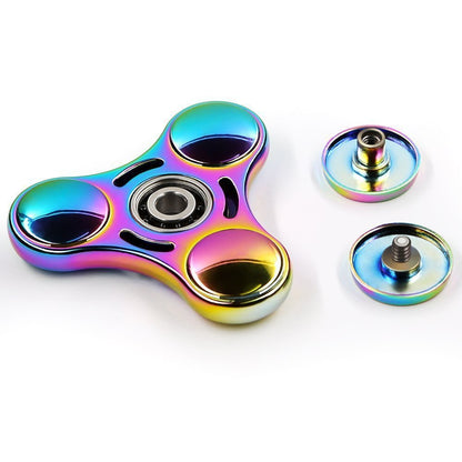 Colorful Whirlwind Triangle Fingertip Gyro Clover Cool Alloy UFO Inter Finger Gyro aa88b41a eb3e 4fe7 b13b 99c61db8d3eb