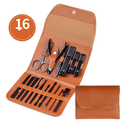 Professional Scissors Nail Clippers Set Ear Spoon Dead Skin Pliers Nail Cutting Pliers Pedicure Knife Nail Groove Trimmers aa