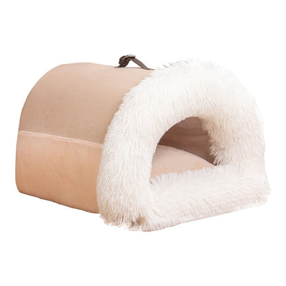 New Splice Portable Pet Nest Portable Autumn And Winter Warm Dog Nest Moisture-proof Long Fur Cat Nest Cross Border Pet Nest 