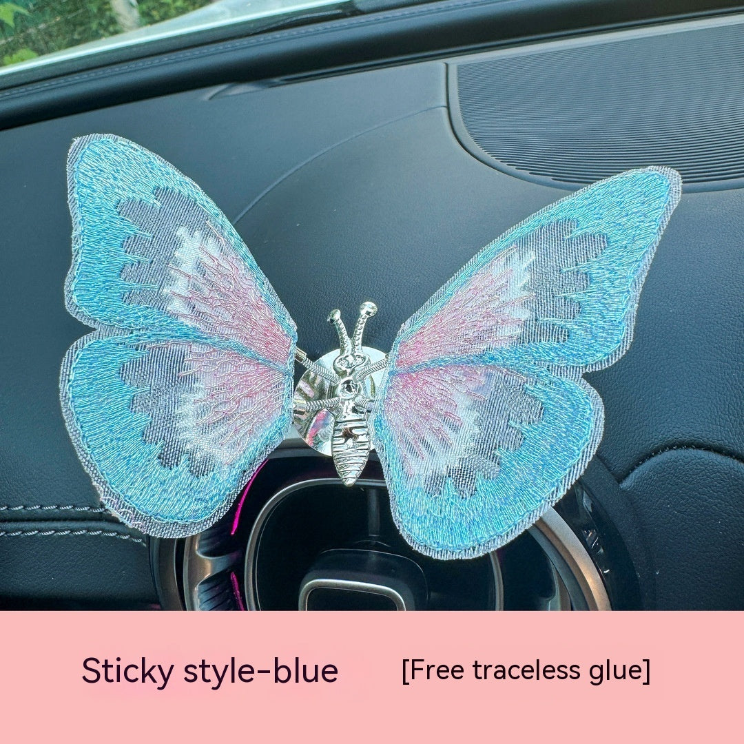 Moving Embroidery Butterfly Center Console Air Outlet Decoration Healing Series Car Accessories aac95e27 4617 4b6f 9b53 3b523