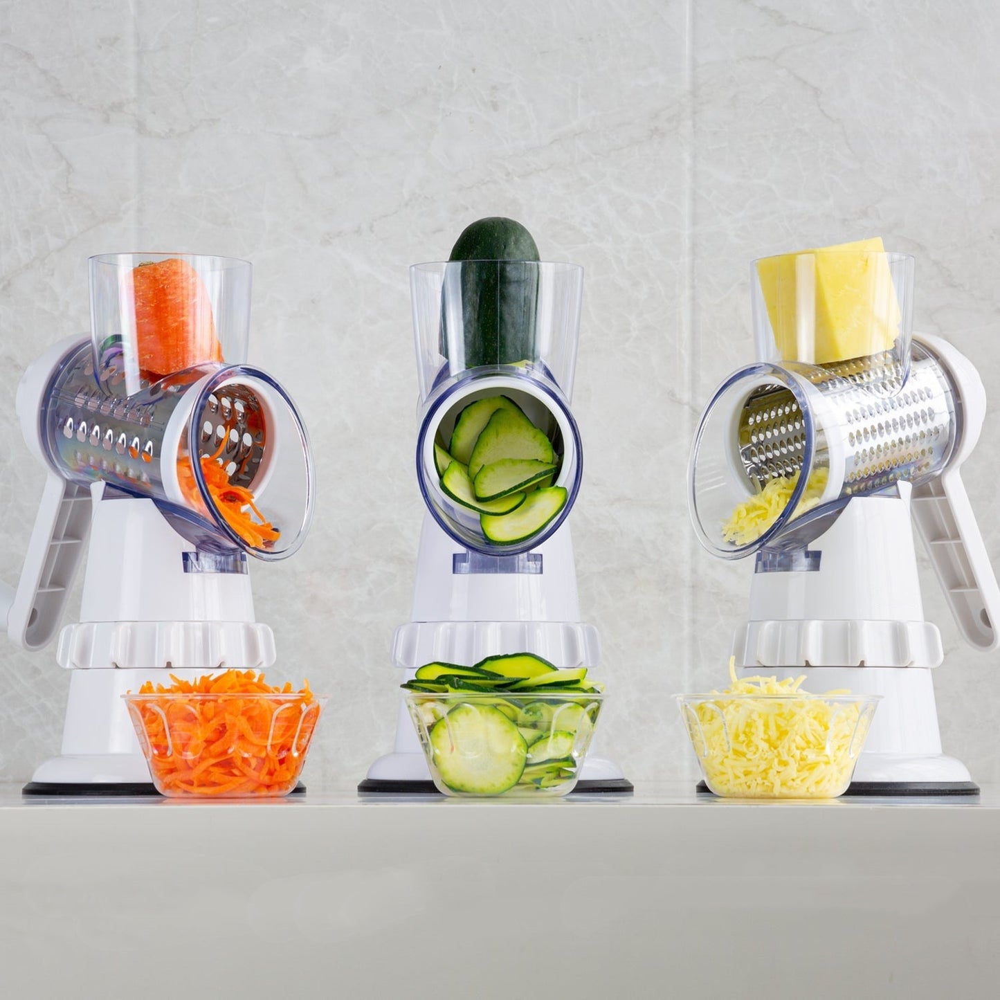 3 In 1 Vegetable Slicer Manual Kitchen Accessories Grater For Vegetable Cutter Round Chopper Mandolin Shredder Potato Home Kitchen Supplies Kitchen Gadgets - HD Wireless Product #2