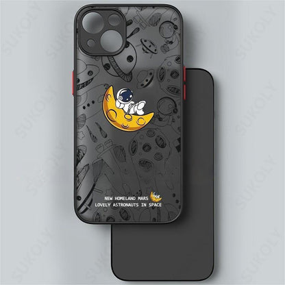 Astronaut Phone Case Doodle Moon Cartoon Eye Protection ab066bb7 d3c2 450a 862b 815d3262692c