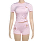 Women's Personality Fashion Solid Color Simple Set