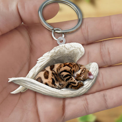 New Unique Dogs And Cats Sleeping Angel Pendant Car Key Ring ab0763e9 9759 458a a016 a11a8d286d79
