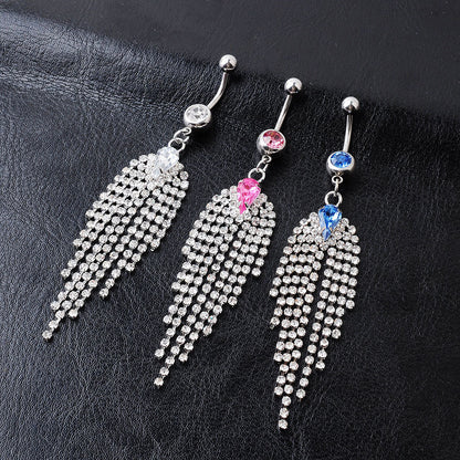European And American Popular Piercing Jewelry Tassel Water Drop Belly Ring ab0983ce db9b 4d3e 9f5e 902ae27e4db9