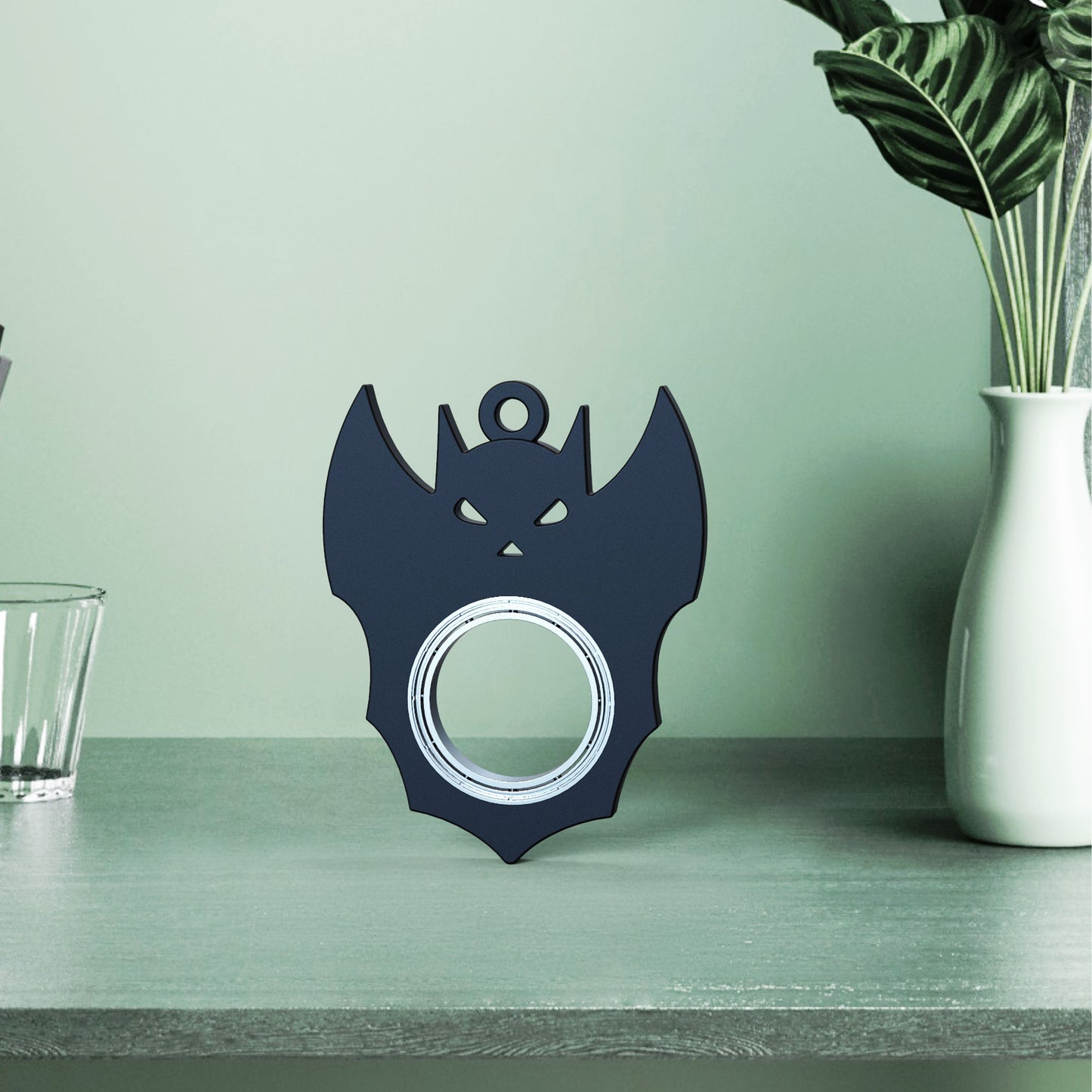 Halloween Creative Fidget Spinner Toy Bat Demon Ghost Keychain Hand Spinner Anti-Anxiety Toy Relieves Stress Bottle Opener Ki