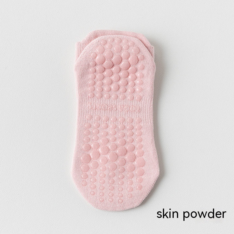 Women's Pure Cotton Non-slip Silicone Indoor Fitness Pilates Socks ab43abff c238 4360 a5bf ad246b41e2b0