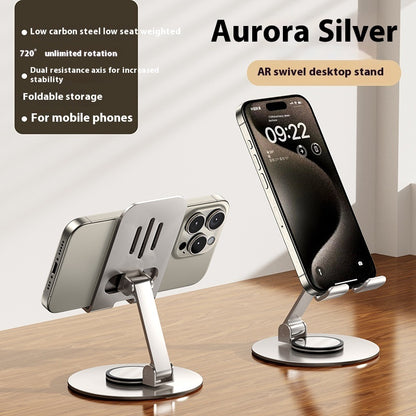 Metal Aluminum Alloy Rotating Mobile Phone Bracket Foldable Desktop - 图片 11