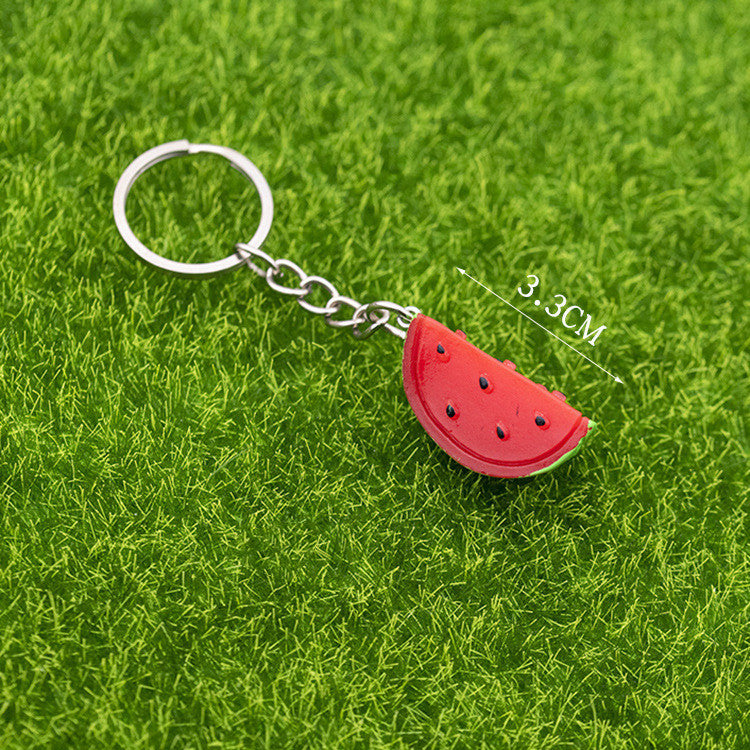Simulation Three-dimensional Watermelon Piece Keychain Pendant ab6138f3 e3f7 4b50 8f07 edfb152c0380