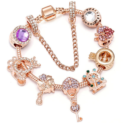 Rose Series Princess Crown Pendant Lady Bracelet ab898568 8993 463c a533 86a0e9fd2918