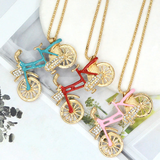 Oil Dripping Bicycle Crystal Sweater Chain Fashion ab927b0e 2526 47ee a4c4 53aa63810ab6