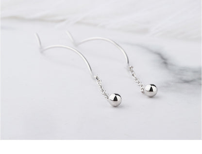 Wave S925 Silver Beans Hanging Earrings ab9af53e 69ac 442c 8f1f 0e87ef0a0f04