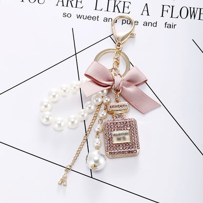 Creative Crystal Perfume Bottle Rhinestone Keychain aba4d4d7 cb9d 49e2 85a0 9a1ada4c237e