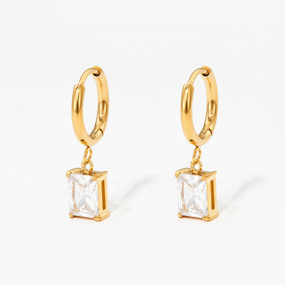 European And American Niche Normcore Bag Zircon Stainless Steel Geometric Simple Earrings For Women abb190bc 91ad 4487 9271 f