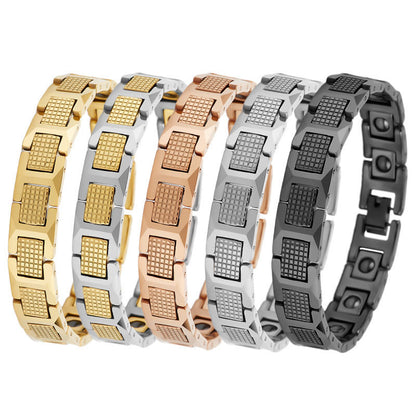 Tungsten Steel Golden Pineapple Shape Magnet Bracelet abb8d380 0698 4c29 931f 24ebed8295e1