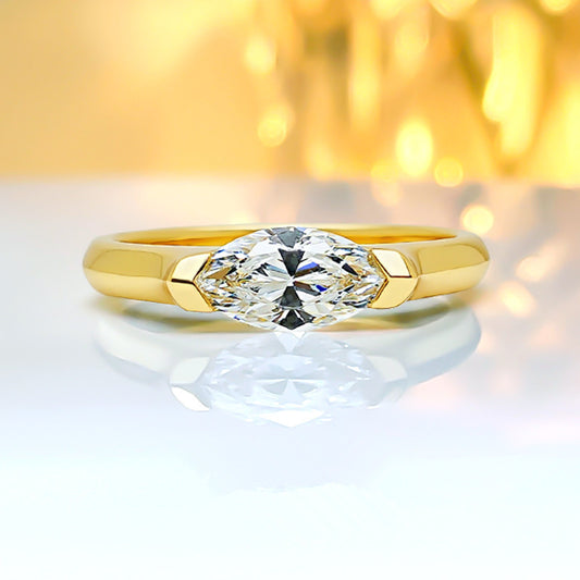 Design Couple New Simple Horse Eye Diamond Ring abbf0fcd dcb7 4b4a b635 98e9c9c5592b