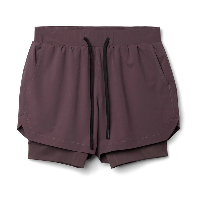 Men's Running Double-layer Fake Two-piece Sports Jogger Pants abc91b3c dd56 427d bcba 8efa0a2d4fe7
