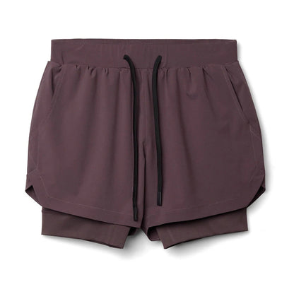 Men's Running Double-layer Fake Two-piece Sports Jogger Pants abc91b3c dd56 427d bcba 8efa0a2d4fe7