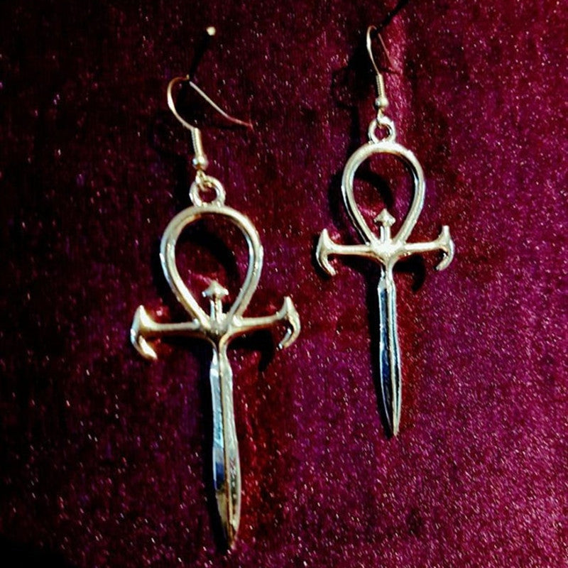 New Gothic Vampire Emblem Pendant Necklace Earrings abd9562a e3d2 4efa a1db 18ec6eeb1aee