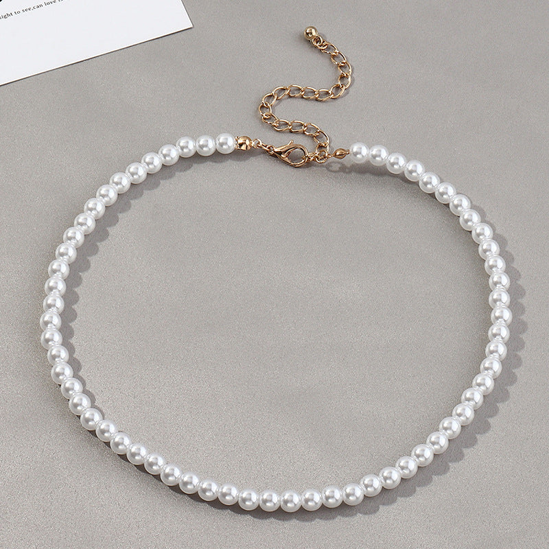 Elegant Round  Pearl Necklace Temperament Pearl Necklace abdd6d6f dcd4 4517 a056 816da762ea15