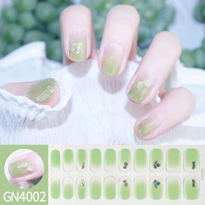 Finger Baking-free Gel Nail Stickers Simple Grid Line Nail Sticker One Piece Dropshipping abf1b154 0de0 4b7e 9448 097bf777210