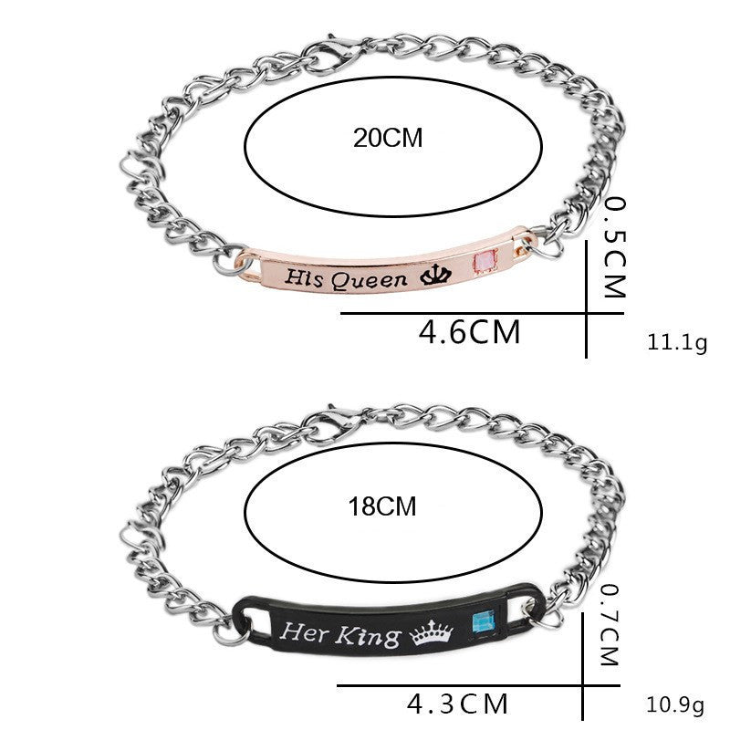 Fashion Simple English Alphabet Men's And Women's Bracelets abf7e4d4 db3d 44f3 8137 b38e744bb0b3
