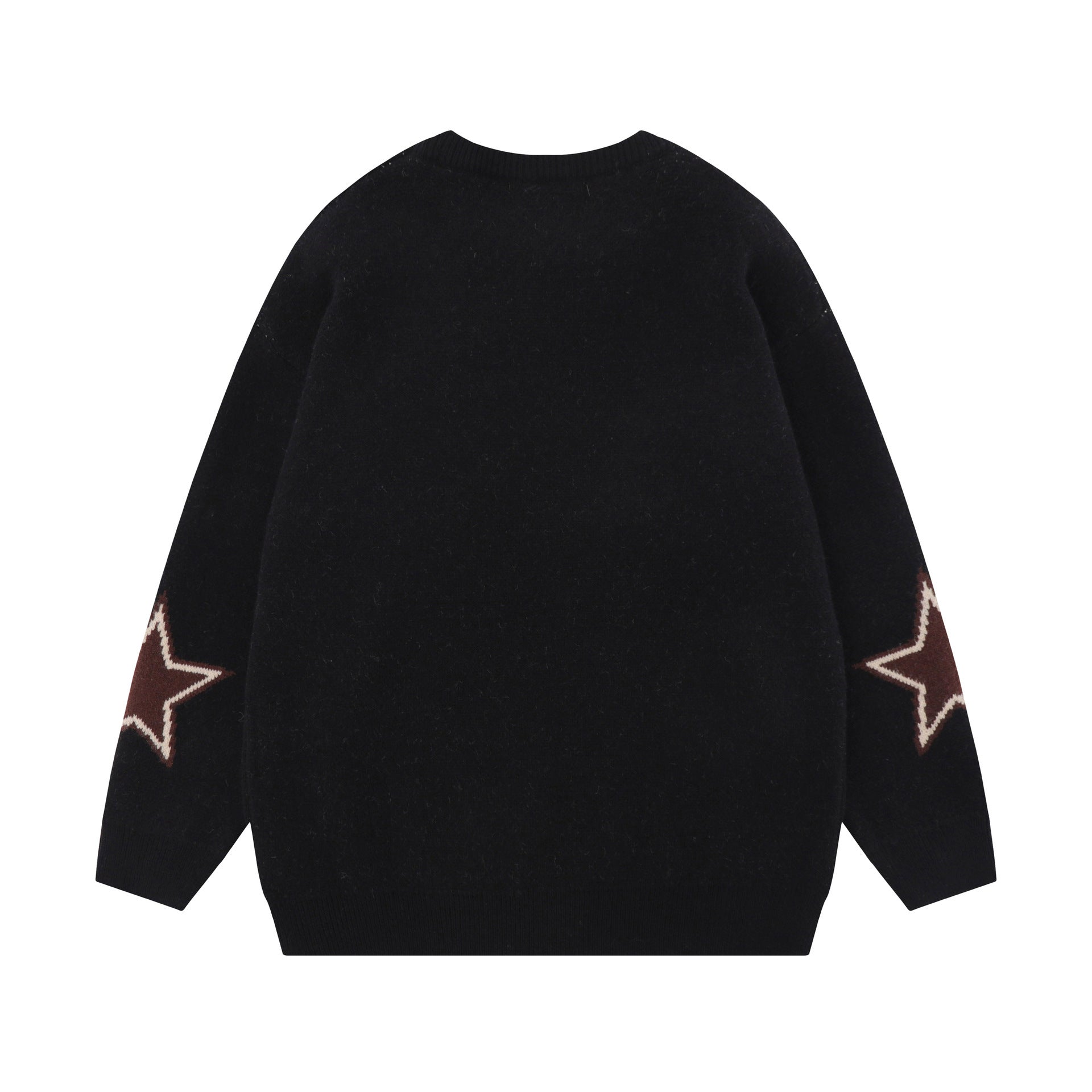 Vintage Star Letters Jacquard Round Neck Sweater ac251261 3374 4b3d a817 56957b3ec610