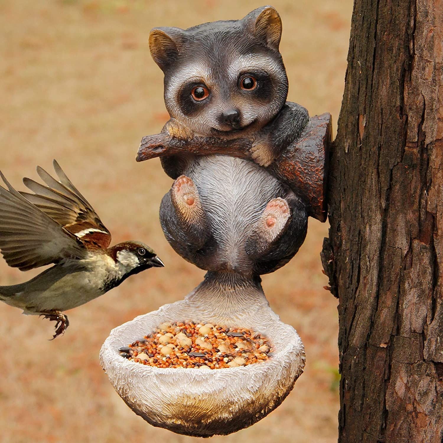 Cute Squirrel Bird Feeder For Garden Decoration ac387bf5 910b 430a 9a55 76262d6b40e6