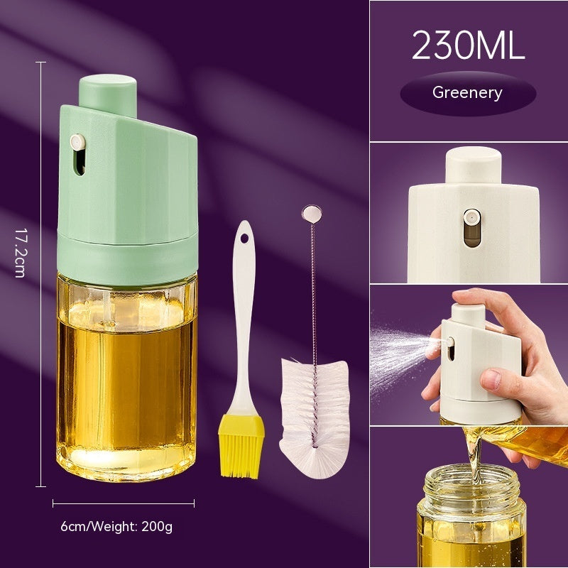 Kitchen Gadget 2-in-1 Glass Oil Bottle Press Oil Dispenser Barbecue Fuel Injector ac3a41f0 731e 4d43 93d8 89c75bfac5f9 trans