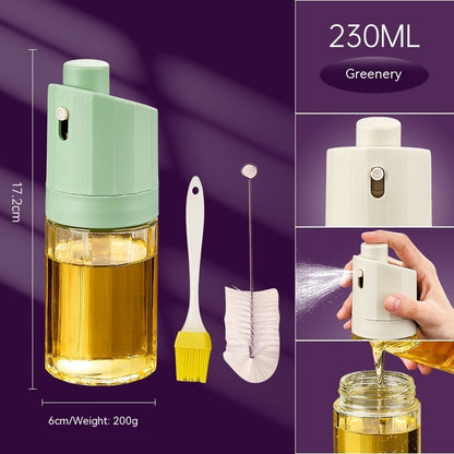 Kitchen Gadget 2-in-1 Glass Oil Bottle Press Oil Dispenser Barbecue Fuel Injector ac3a41f0 731e 4d43 93d8 89c75bfac5f9 trans