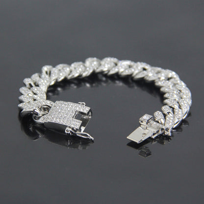 Full Rhinestone Cuban Bracelet Hiphop Men's Fashion ac4c2fe3 6c2c 4662 8e66 5b1bf1dd092b