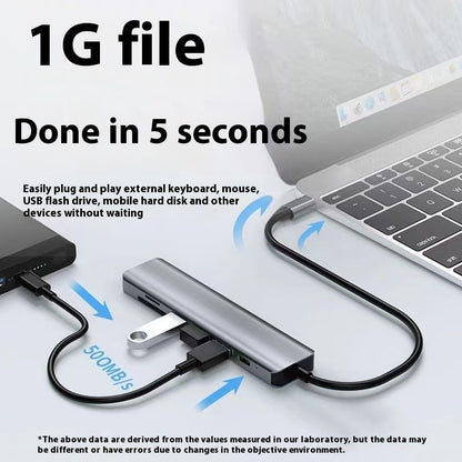 Type-c 7-in-1 Expansion Dock HDMI Projection Screen Usb Hub30 Multi-function Cable Seperater - 图片 2