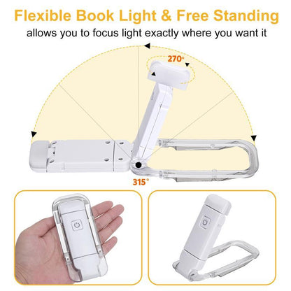 LED USB Rechargeable Book Reading Light Brightness Adjustable Eye Protection Clip Book Light Portable Bookmark Read Light ac6