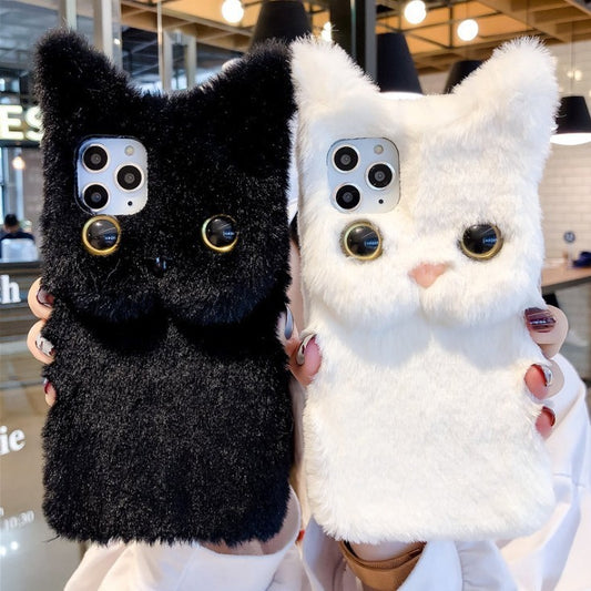 Autumn And Winter Plush Cute Cat Phone Case ac71d1e2 cb8c 470a 9c85 a3eec942bcc1