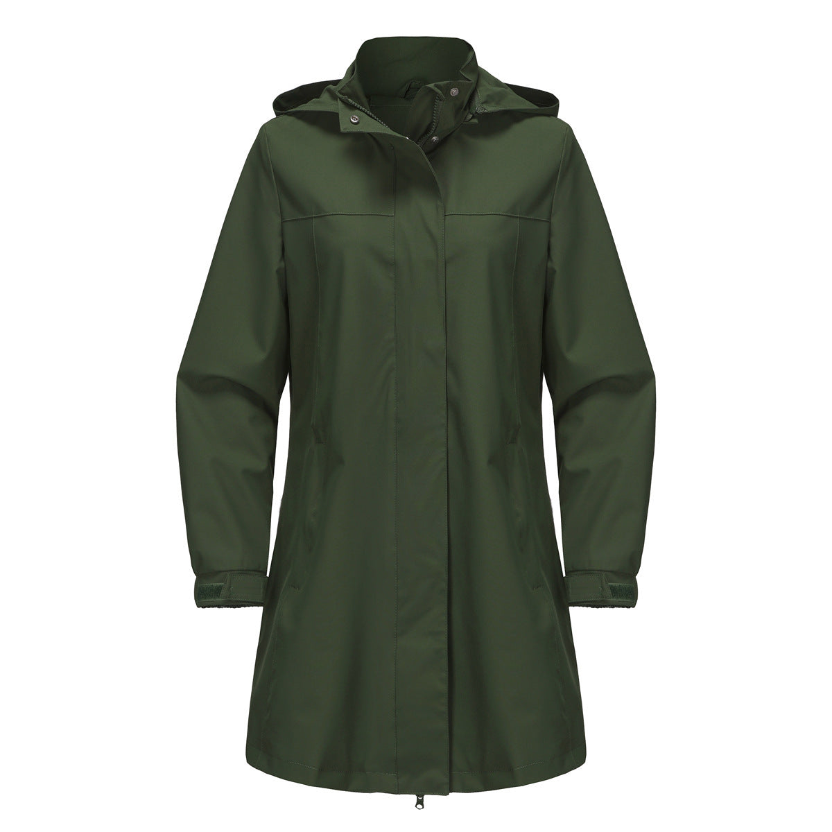 Removable Cap Waterproof Windbreaker Women's Solid Color ac91fc85 e56d 458d b5ea 417267eb5a4b