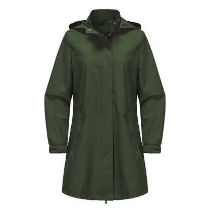 Removable Cap Waterproof Windbreaker Women's Solid Color ac91fc85 e56d 458d b5ea 417267eb5a4b