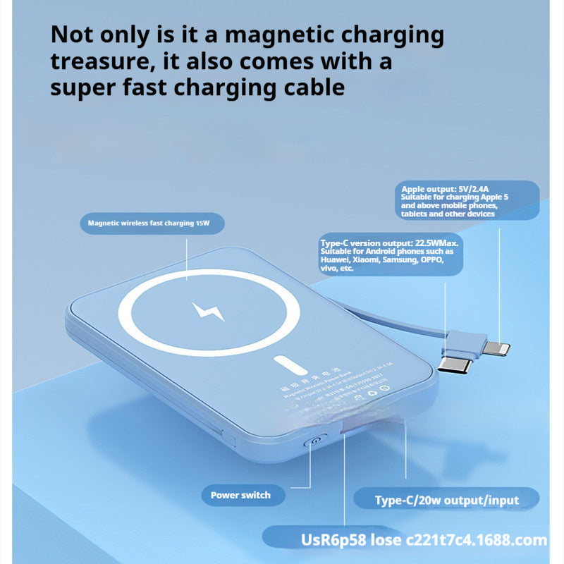 Magsafe Magnetic Wireless With Cable 66W Super Fast Charge Power Bank - 图片 4