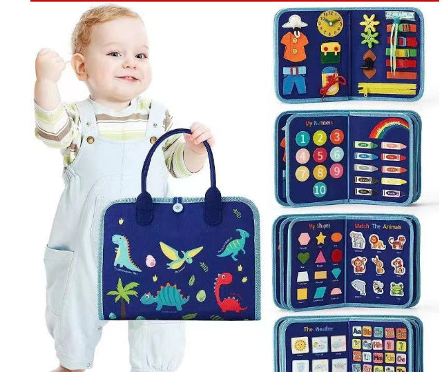 New Busy Book Children's Busy Board Dressing And Buttoning Learning Baby Early Education Preschool Sensory Learning Toy aca47