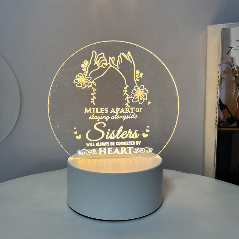 Creative 3D Night Heart Shaped Blessing Language USB Small Table Lamp acc6d615 5b91 4ddf b9cf 3e1a62981e6c