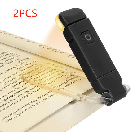 LED USB Rechargeable Book Reading Light Brightness Adjustable Eye Protection Clip Book Light Portable Bookmark Read Light acc