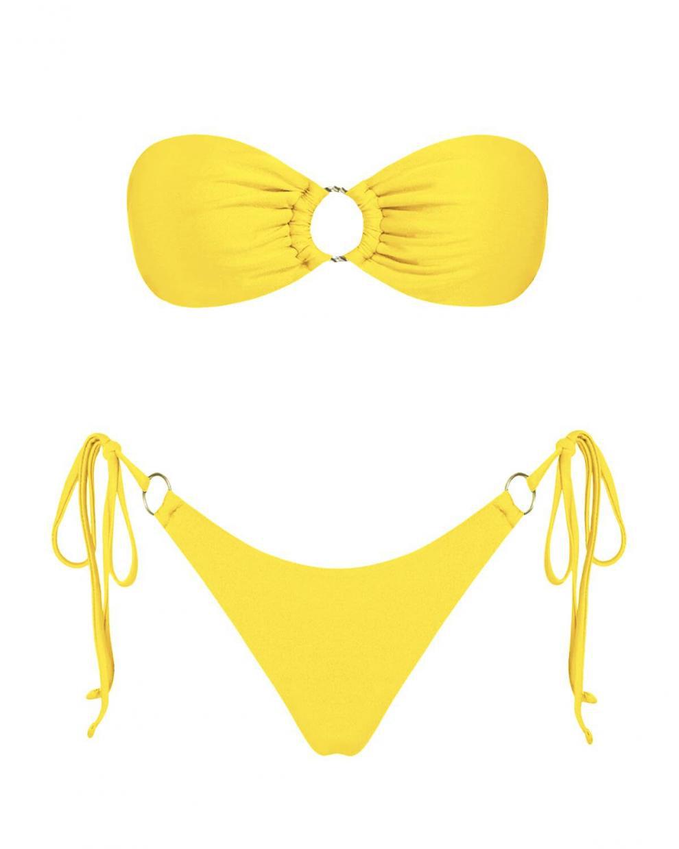 Split Swimsuit Bikini Suit Sunshine Bath Beach Tube Top Women