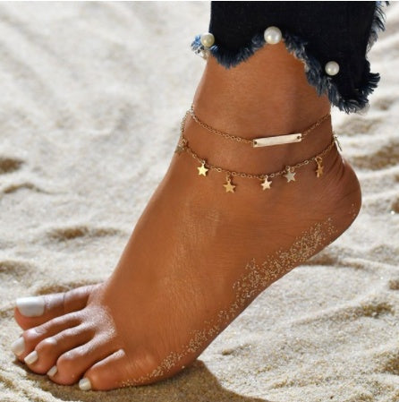 Fashion Shell Rice Beads Hand-Woven Adjustable Anklet Ocean Wind Beach Accessories acec45ff b02c 40e3 b233 47a80707363a