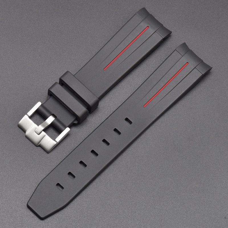 Mercury Arc Rubber Watch Strap Men's And Women's Waterproof 20mm acf2ea1c 5b26 4707 8503 9a39ce43bbd0