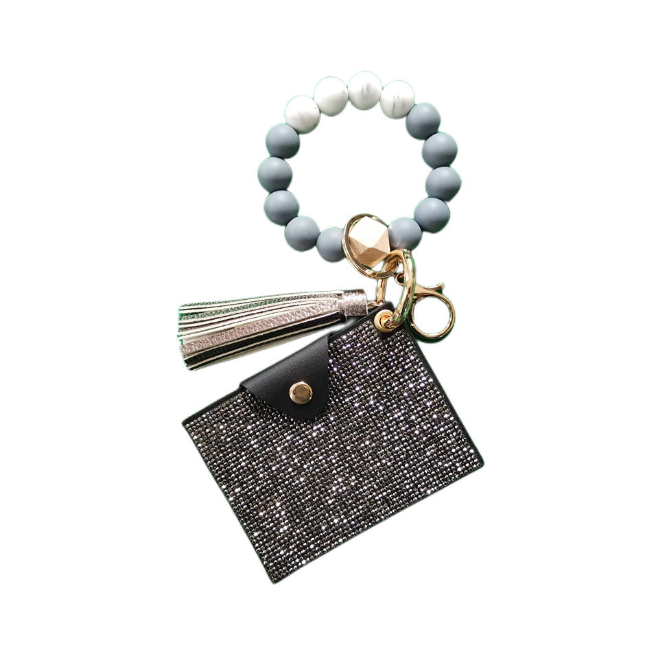 Silicone Bead Letter Tassel Bracelet Rhinestone Bag ad0120ee eb48 43fb 96dc 576311dfc205