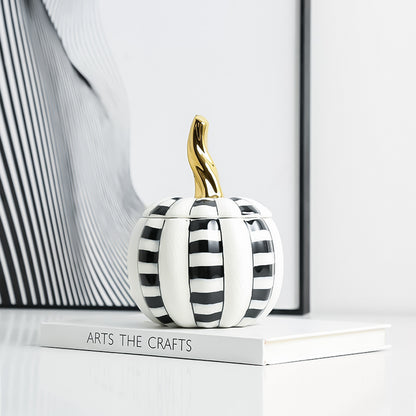 Hand Painted Ceramic Pumpkin Decorative Jar Sample Room Decoration ad034dce f14d 4a78 ac8d cf0587998a69