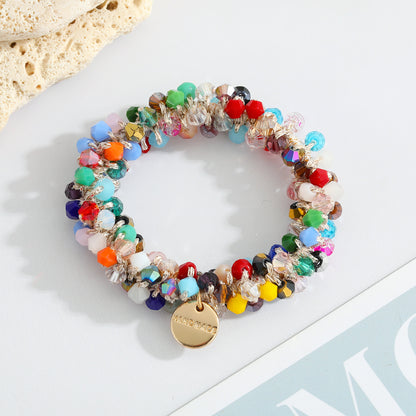 Multicolor Crystal Pearl Hair Ring Simple Girl Tieshair Bands Ins ad226617 db6c 4211 8e02 70fe25f3ec98