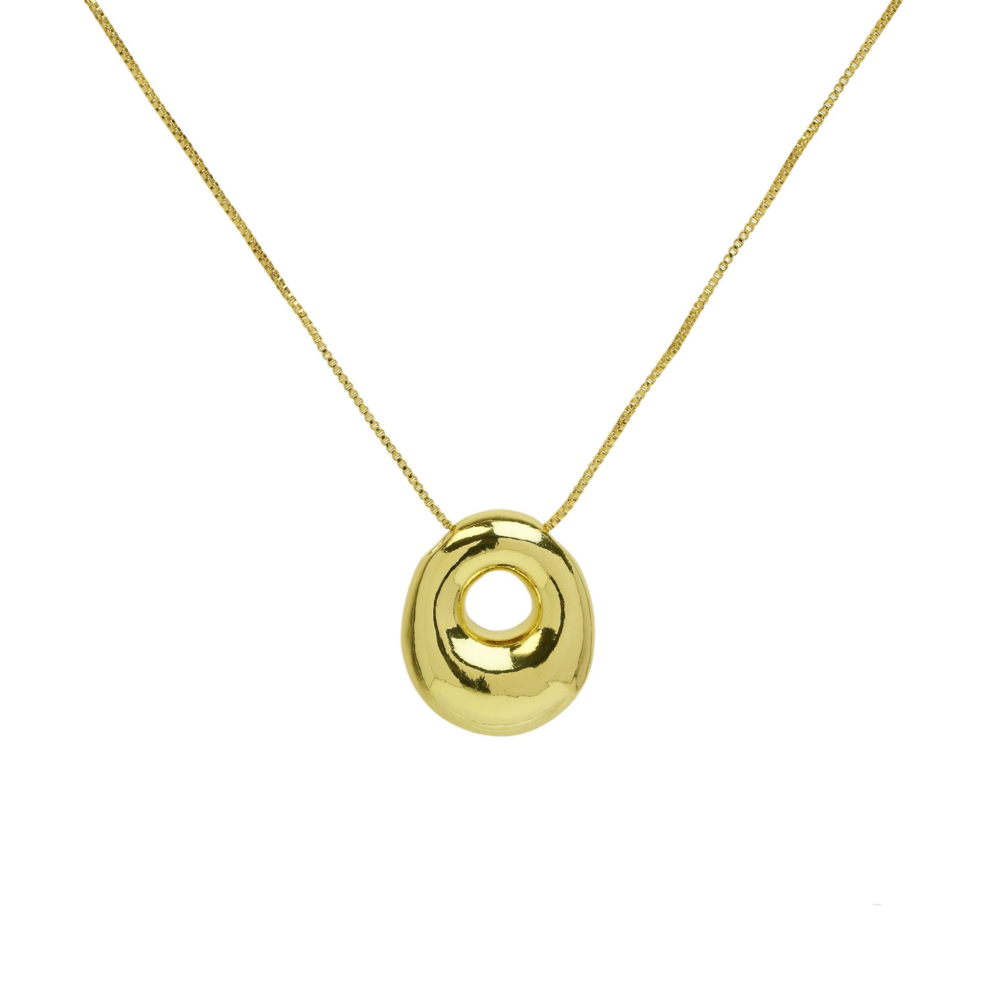 Brass Glossy Balloon English Letter Pendant Necklace ad267c17 00a7 41c4 994c c59e4e969b1e