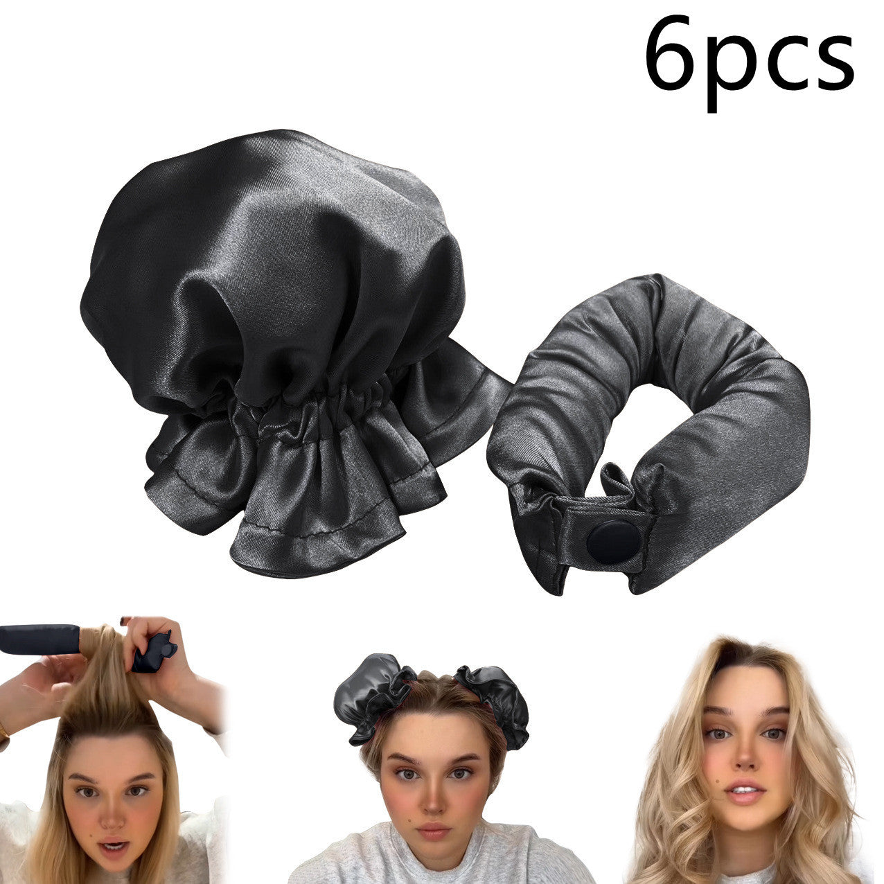New Heatless Curl Stick With Cloth Cover Cute Ball Head Hair Curler Headband Hair Rollers Wave Form Curling Rod Hair Style To