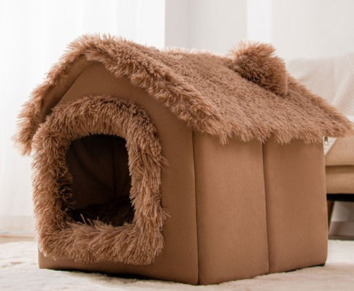 Foldable Dog House Pet Cat Bed Winter Dog Villa Sleep Kennel Removable Nest Warm Enclosed Cave Sofa Pets Supplies ad5aad53 d4