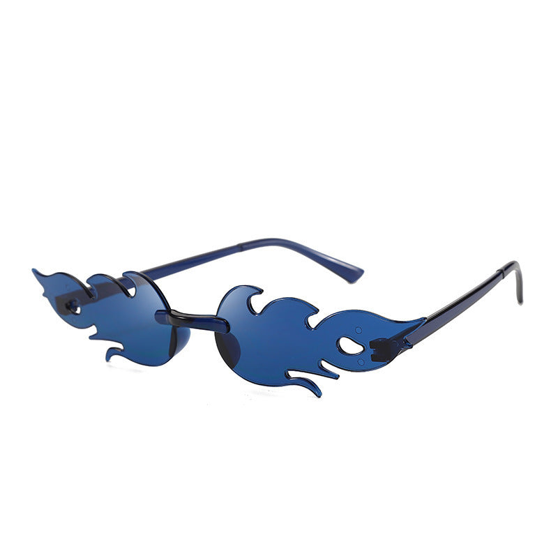 Flame Sunglasses Frameless Personality Colorful ad625dd7 72e0 4533 a790 01dec9216a55